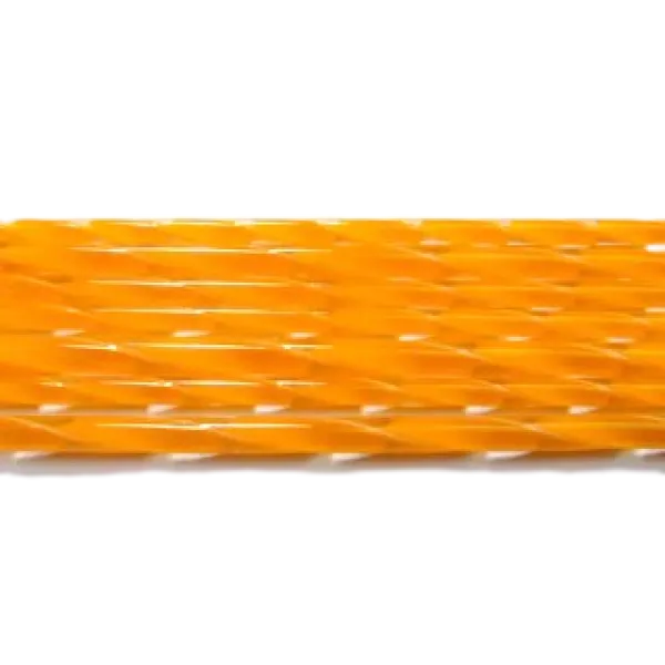 Tangerine Orange Ribbon Glass Cane COE90