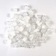 White & Clear Snowflake Murrini/ Millefiore COE96