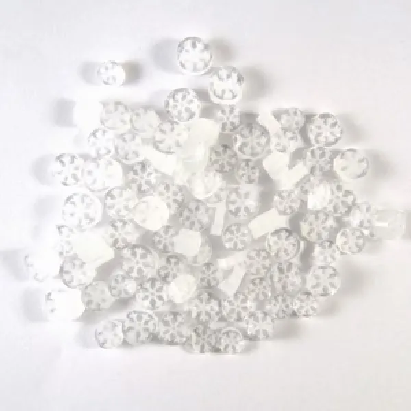 White & Clear Snowflake Murrini/ Millefiore COE96