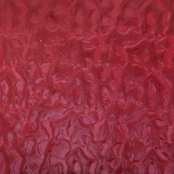 Wissmach Glass Red Chestnut Flemish Texture, 3mm, Non-Fusible