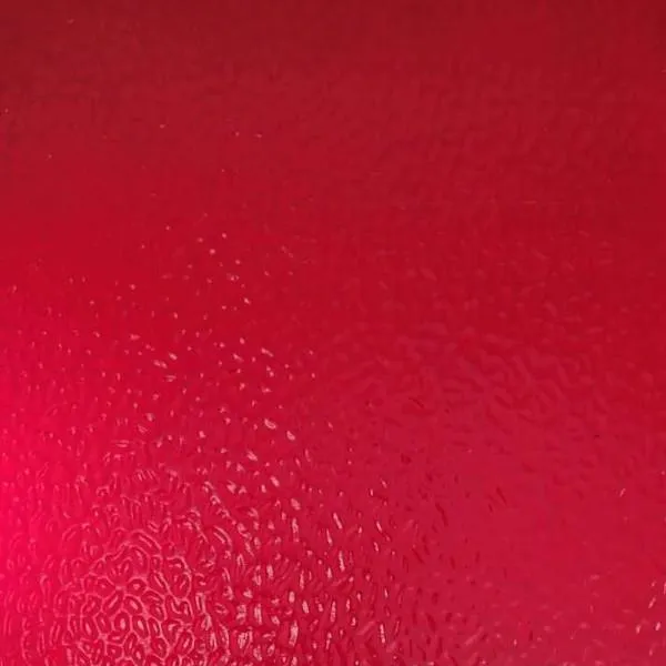 Wissmach Glass Vermillion, English Muffle Texture, 3mm, Non-Fusible