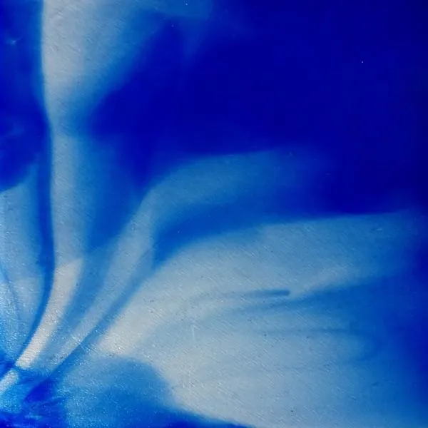 Youghiogheny Glass Clear and Cobalt Streaky, 3mm COE96